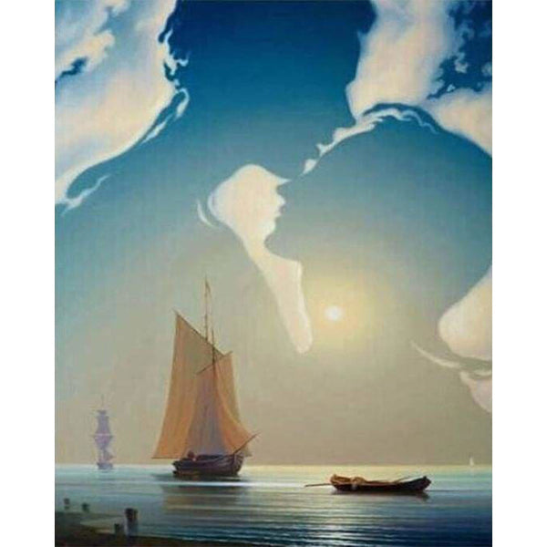 paint by numbers | Sailboat and Romance | intermediate romance ships and boats | FiguredArt