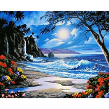 Load image into Gallery viewer, paint by numbers | Moon over the Sea | advanced landscapes | FiguredArt