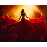 paint by numbers | Pretty Red Dress | dance intermediate romance | FiguredArt