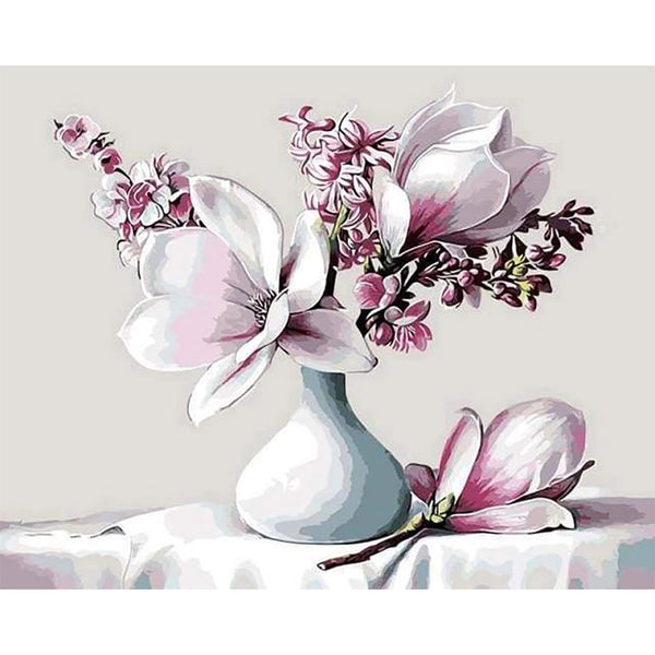 paint by numbers | Magnolia | easy flowers | FiguredArt