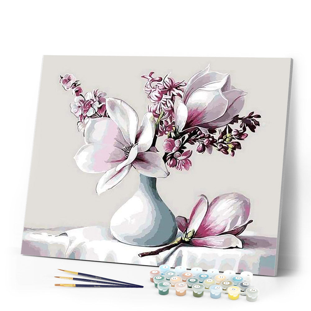 paint by numbers | Magnolia | easy flowers | FiguredArt