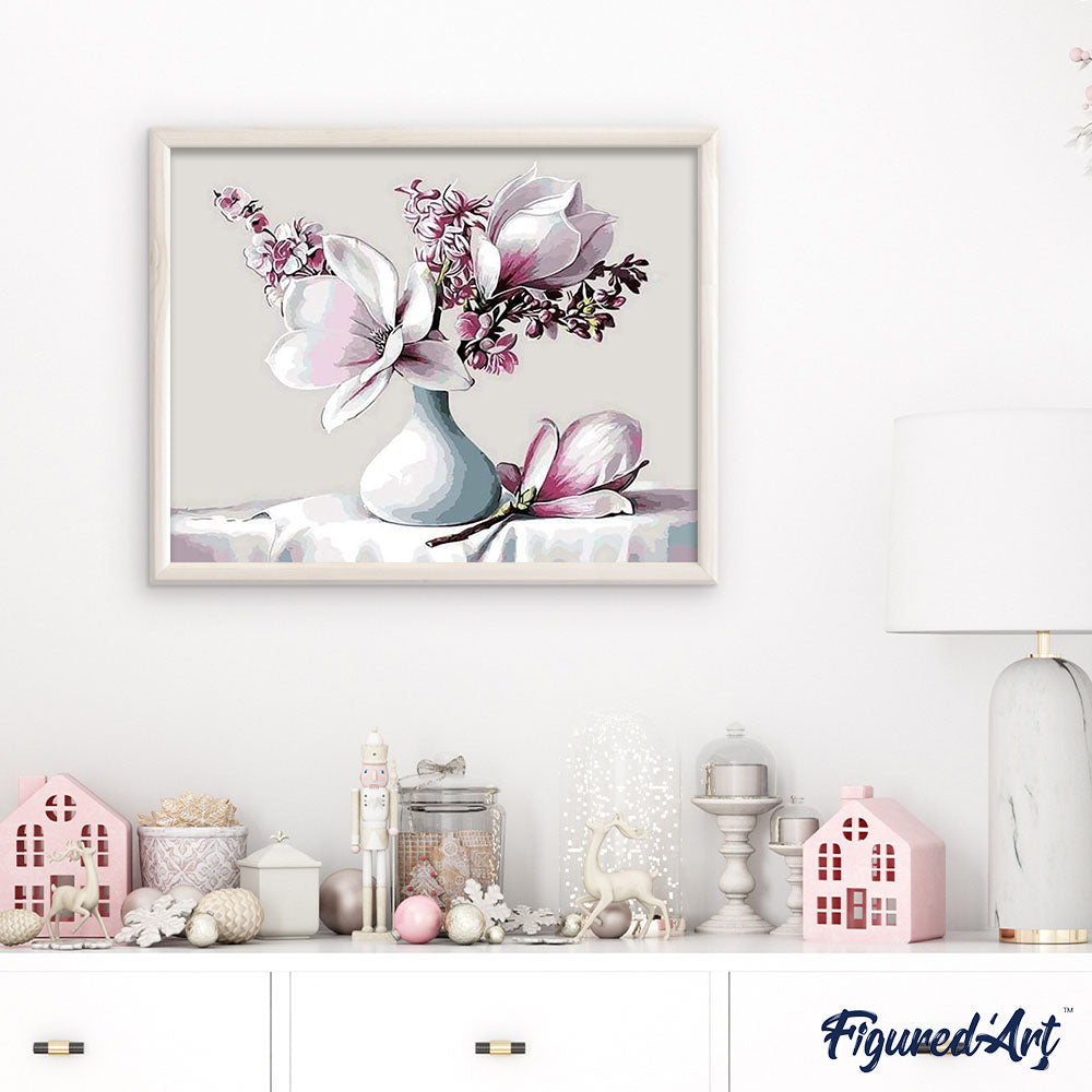 paint by numbers | Magnolia | easy flowers | FiguredArt