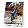 paint by numbers | Woman carrying a bag in the Rain | advanced romance | FiguredArt