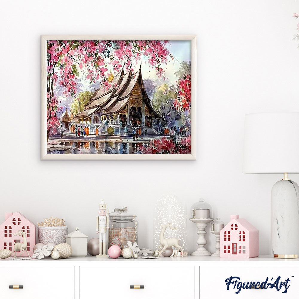 paint by numbers | Palace in Spring | advanced landscapes | FiguredArt