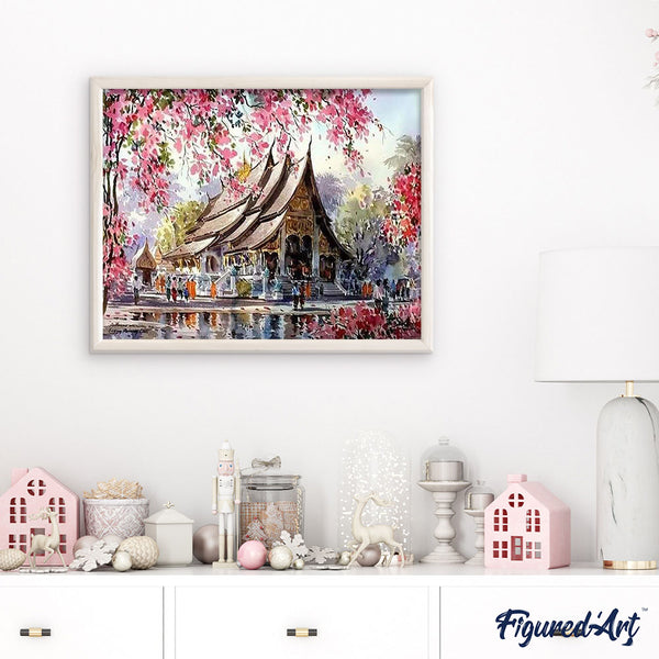 paint by numbers | Palace in Spring | advanced landscapes | FiguredArt