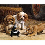 paint by numbers | Playing Puppies | advanced animals dogs | FiguredArt