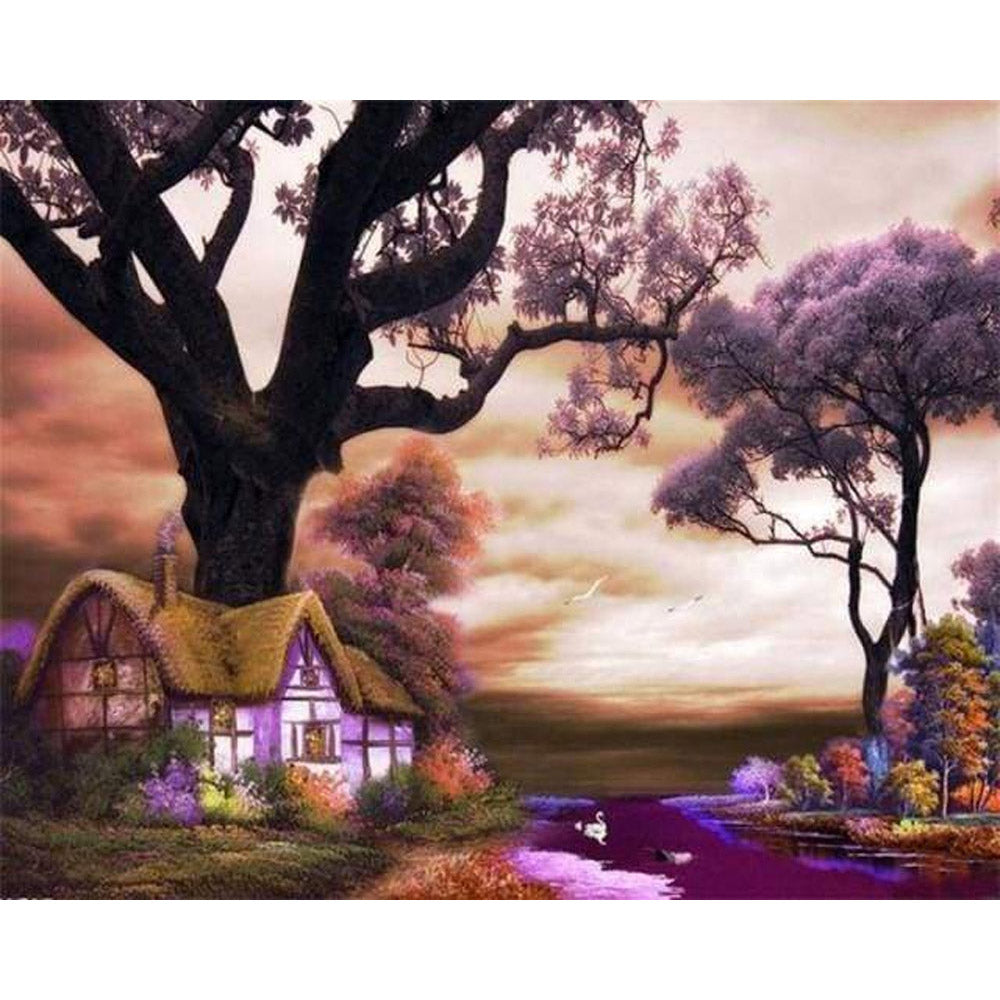 paint by numbers | Purple landscape | advanced landscapes | FiguredArt
