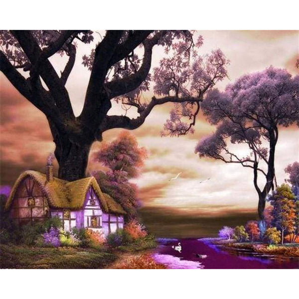 paint by numbers | Purple landscape | advanced landscapes | FiguredArt