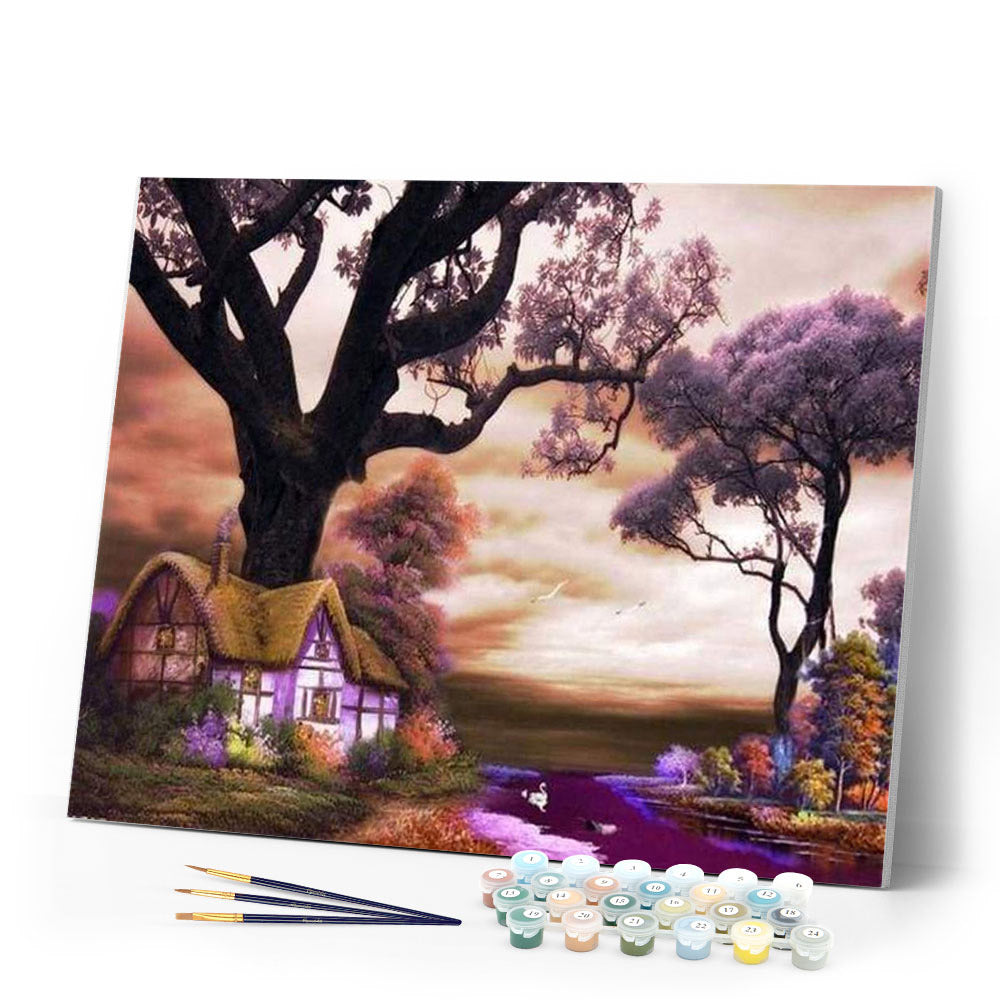 paint by numbers | Purple landscape | advanced landscapes | FiguredArt