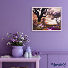 Load image into Gallery viewer, paint by numbers | Purple landscape | advanced landscapes | FiguredArt