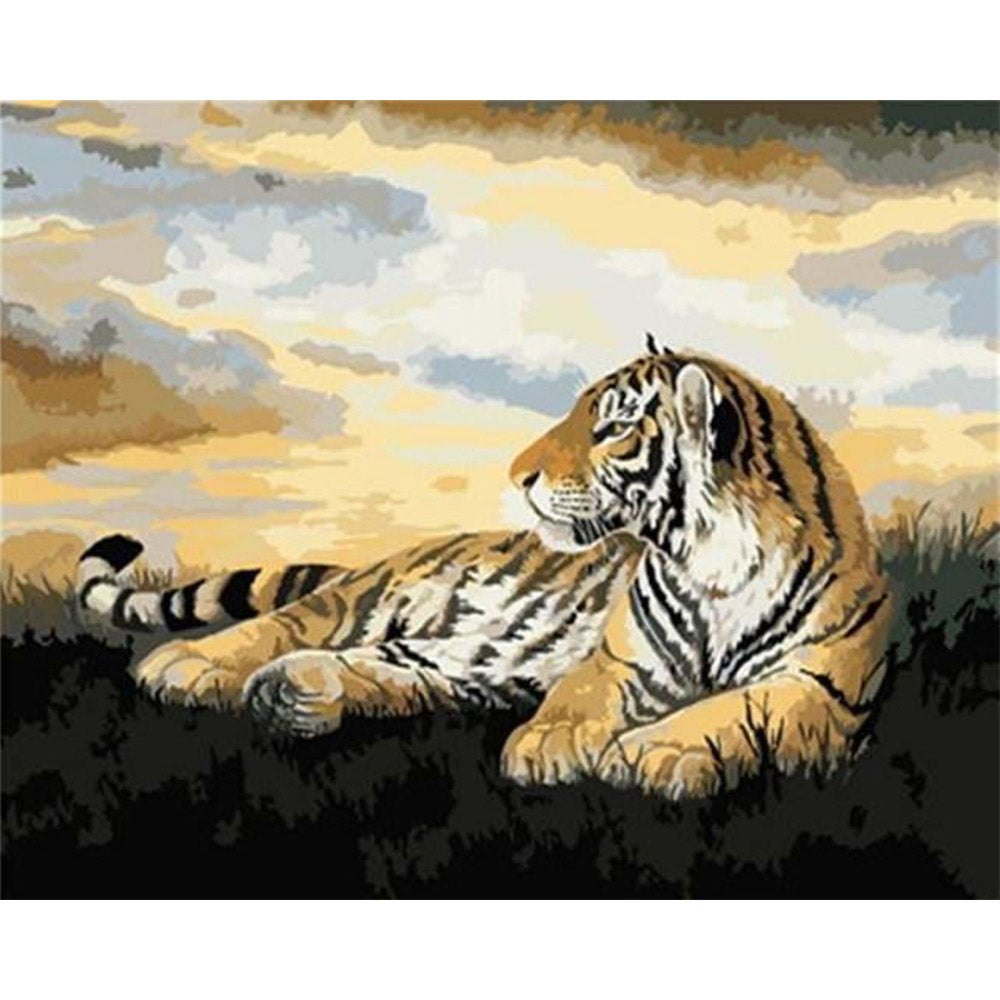 paint by numbers | Tiger in Africa | animals intermediate tigers | FiguredArt