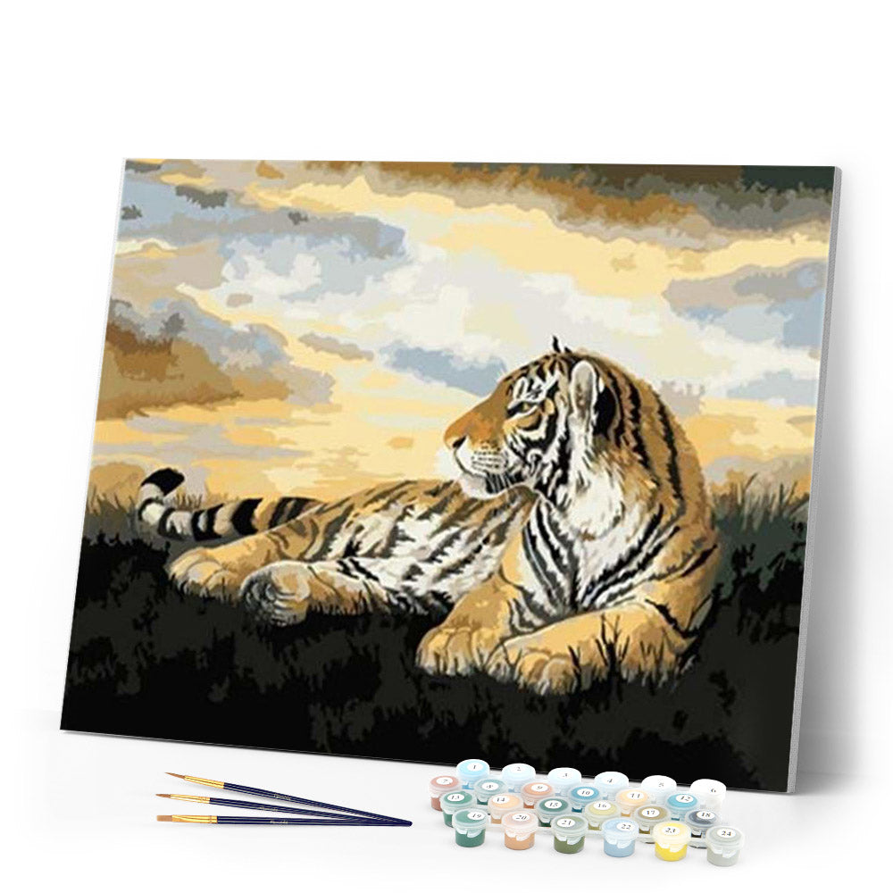 paint by numbers | Tiger in Africa | animals intermediate tigers | FiguredArt