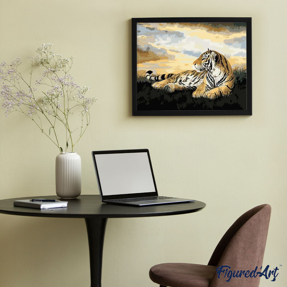 paint by numbers | Tiger in Africa | animals intermediate tigers | FiguredArt