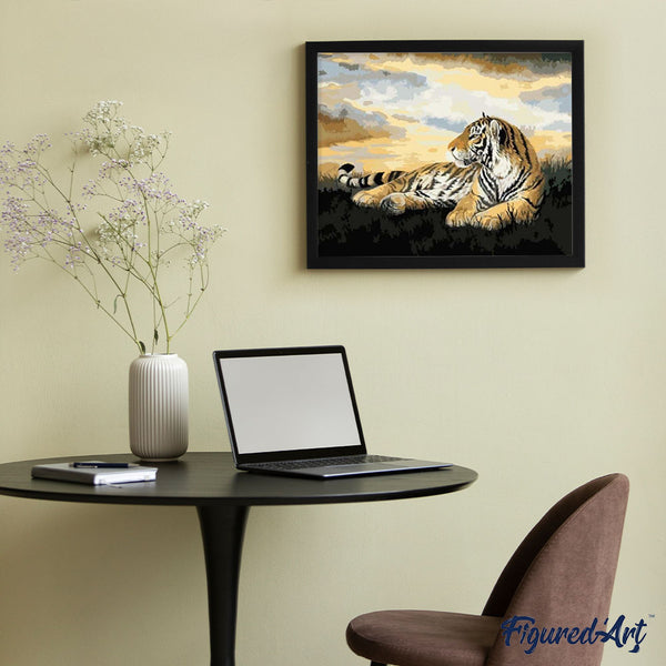 paint by numbers | Tiger in Africa | animals intermediate tigers | FiguredArt