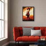 paint by numbers | Woman with red hat | advanced romance | FiguredArt