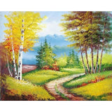 paint by numbers | Yellow Autumn Leaves | advanced landscapes | FiguredArt