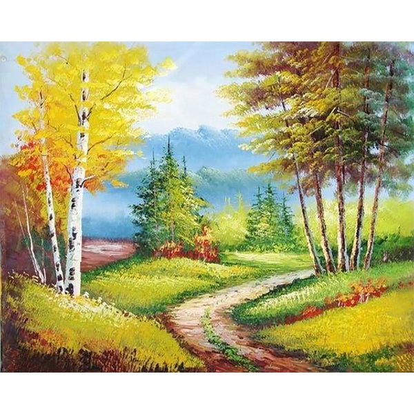 paint by numbers | Yellow Autumn Leaves | advanced landscapes | FiguredArt