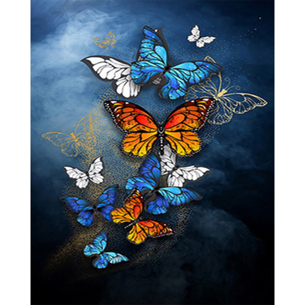 paint by numbers | multicolor butterflies | new arrivals animals butterflies intermediate | FiguredArt