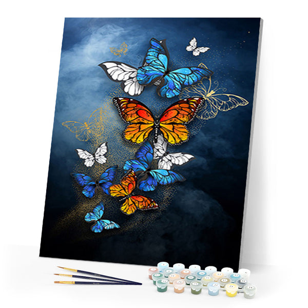 paint by numbers | multicolor butterflies | new arrivals animals butterflies intermediate | FiguredArt