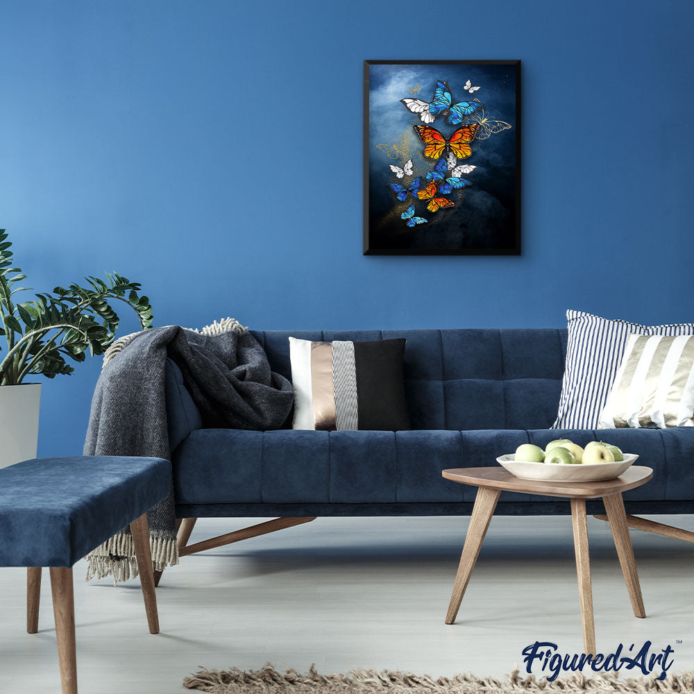 paint by numbers | multicolor butterflies | new arrivals animals butterflies intermediate | FiguredArt