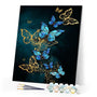 paint by numbers | gold and blue butterflies | new arrivals animals butterflies intermediate | FiguredArt