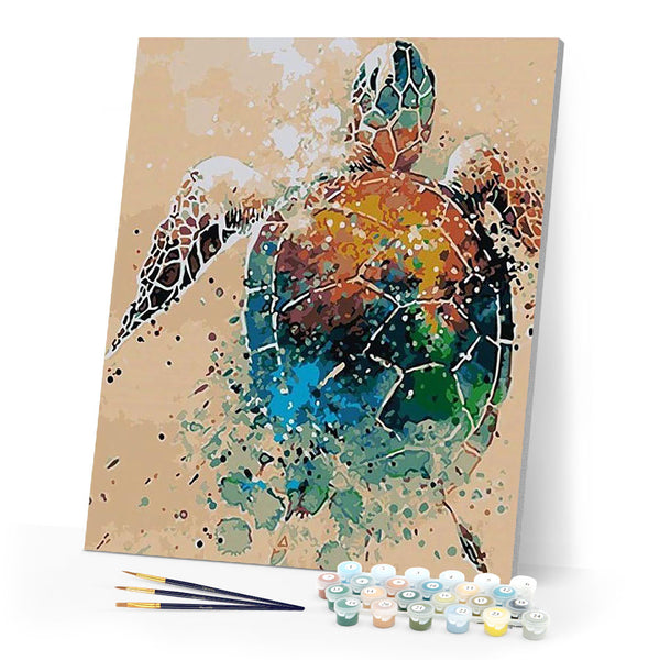 paint by numbers | turtle design | new arrivals animals turtles advanced | FiguredArt