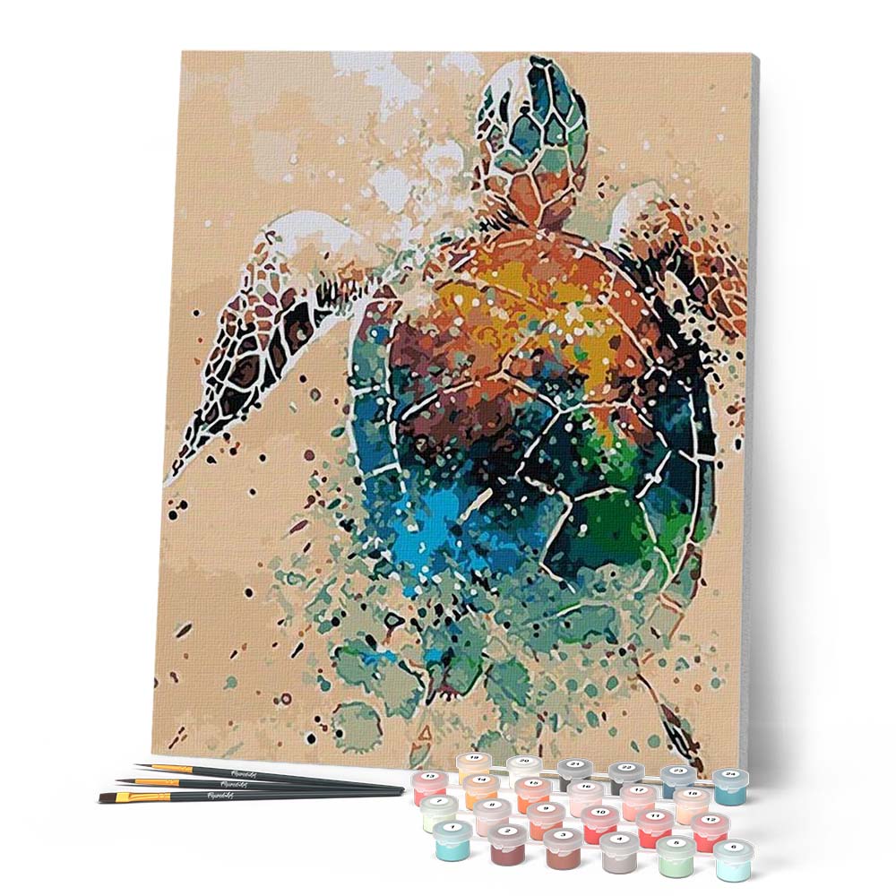 Turtle With Numbers Paint by numbers - Turtle Design – Figured'Art