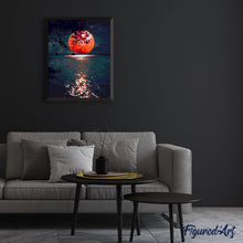 Load image into Gallery viewer, paint by numbers | red moon lake | new arrivals landscapes easy | FiguredArt