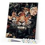 paint by numbers | tiger hiding in foliage | new arrivals animals tigers advanced | FiguredArt