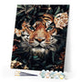 paint by numbers | tiger hiding in foliage | new arrivals animals tigers advanced | FiguredArt