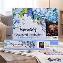 Load image into Gallery viewer, paint by numbers | bear hiding in foliage | new arrivals animals bears advanced | FiguredArt
