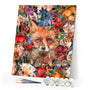 paint by numbers | fox hiding in the flowers | new arrivals flowers animals foxes advanced | FiguredArt