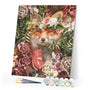 paint by numbers | fox in the flowers | new arrivals flowers animals foxes advanced | FiguredArt