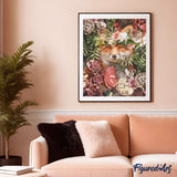paint by numbers | fox in the flowers | new arrivals flowers animals foxes advanced | FiguredArt