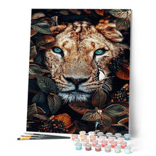 Load image into Gallery viewer, paint by numbers | panther hiding | new arrivals flowers animals panthers advanced | FiguredArt