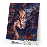 paint by numbers | giraffes and flowers | new arrivals animals giraffes advanced | FiguredArt