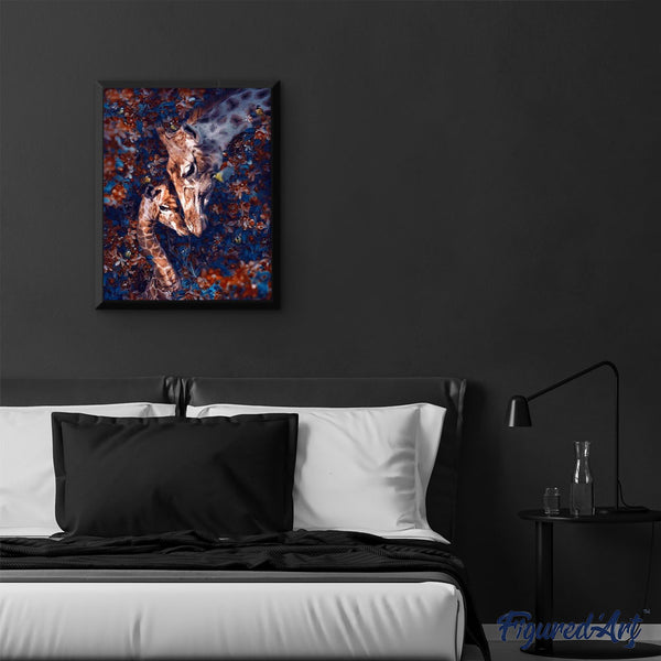 paint by numbers | giraffes and flowers | new arrivals animals giraffes advanced | FiguredArt