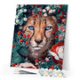 paint by numbers | panther flowers and butterfly | new arrivals animals panthers flowers butterflies advanced | FiguredArt
