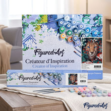 Load image into Gallery viewer, paint by numbers | panther flowers and butterfly | new arrivals animals panthers flowers butterflies advanced | FiguredArt