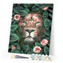 paint by numbers | lion and flowers | new arrivals animals lions flowers advanced | FiguredArt