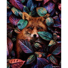 Load image into Gallery viewer, paint by numbers | fox and foliage | new arrivals animals foxes advanced | FiguredArt