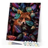 paint by numbers | fox and foliage | new arrivals animals foxes advanced | FiguredArt