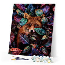 Load image into Gallery viewer, paint by numbers | fox and foliage | new arrivals animals foxes advanced | FiguredArt