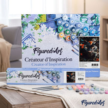 Load image into Gallery viewer, paint by numbers | black panther in the foliage and birds | new arrivals animals panthers birds intermediate | FiguredArt