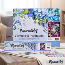 Load image into Gallery viewer, paint by numbers | white tiger in the flowers | new arrivals animals tigers flowers advanced | FiguredArt