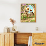 paint by numbers | Flowers and Bicycle | flowers intermediate landscapes | FiguredArt