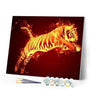 paint by numbers | Tiger in fire | animals easy tigers | FiguredArt
