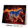 paint by numbers | Horse in fire | animals horses intermediate | FiguredArt