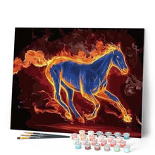 Load image into Gallery viewer, paint by numbers | Horse in fire | animals horses intermediate | FiguredArt