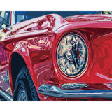paint by numbers | Red Car Headlight | cars and motos intermediate | FiguredArt